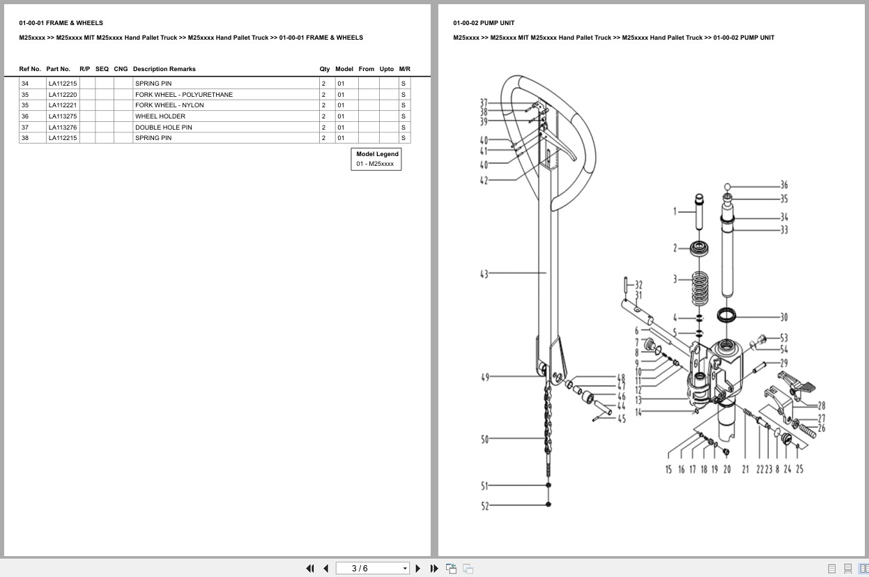 Mitsubishi Forklift M25xxxx Europe Parts Catalog (3)