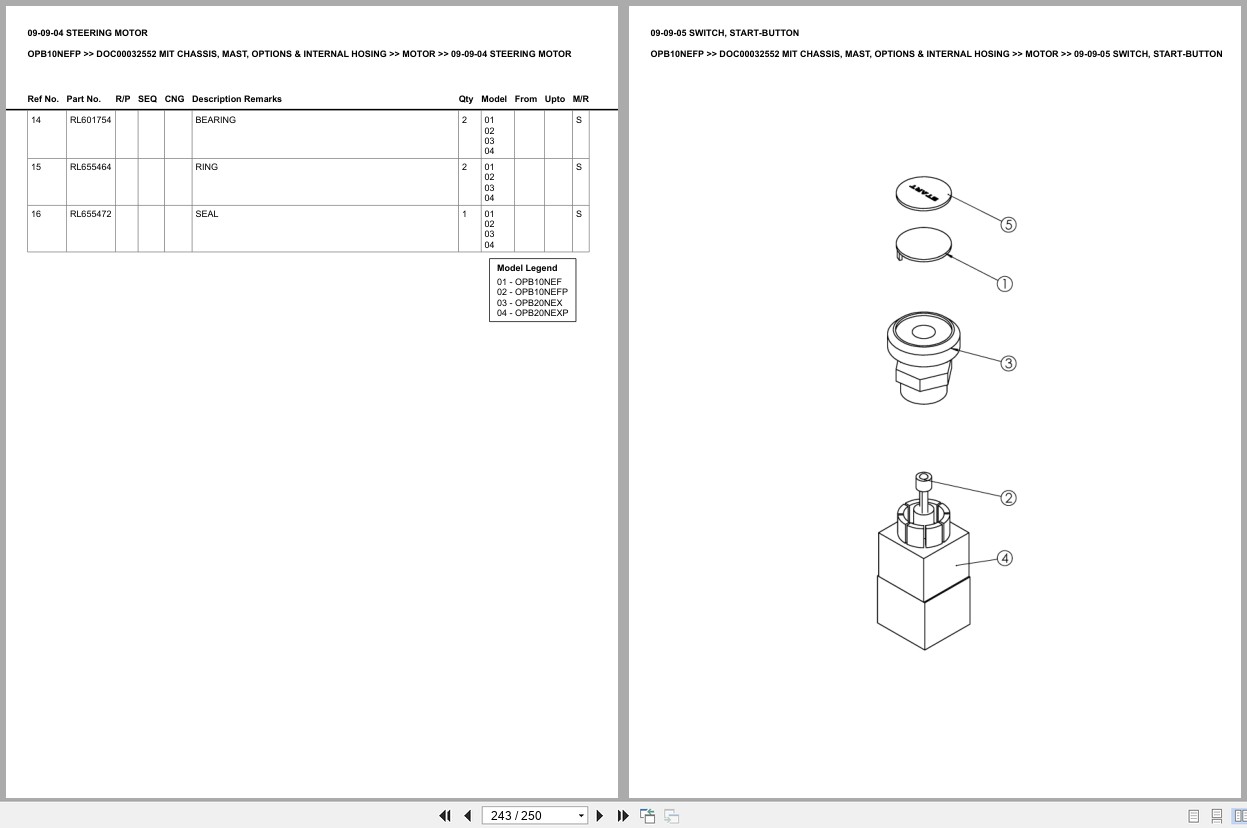 Mitsubishi Forklift OPB10NEFP Europe Parts Catalog (2)