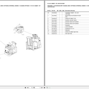 Mitsubishi Forklift OPB10NSF Chassis Mast Options Internal Hosing Europe Parts Catalog DOC00032524 (1)