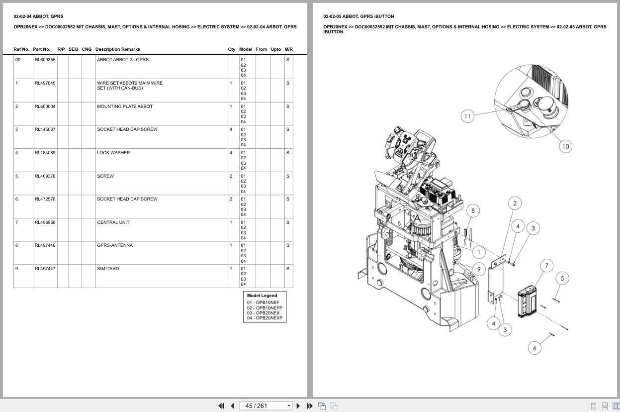 Mitsubishi Forklift OPB20NEX Europe Parts Catalog (3)