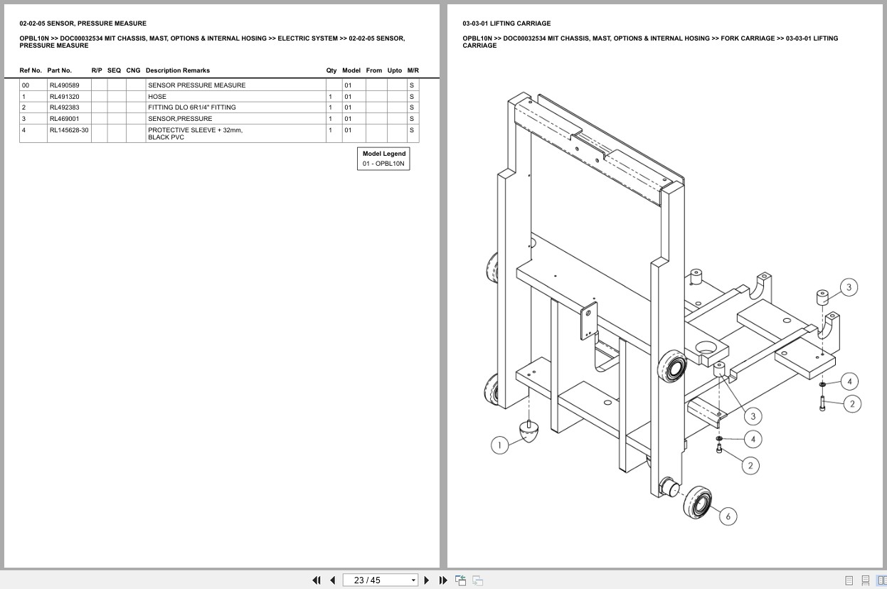 Mitsubishi Forklift OPBL10N Europe Parts Catalog (3)