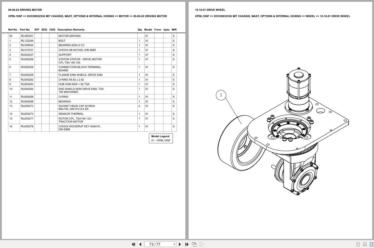 Mitsubishi Forklift OPBL10NF Europe Parts Catalog (2)