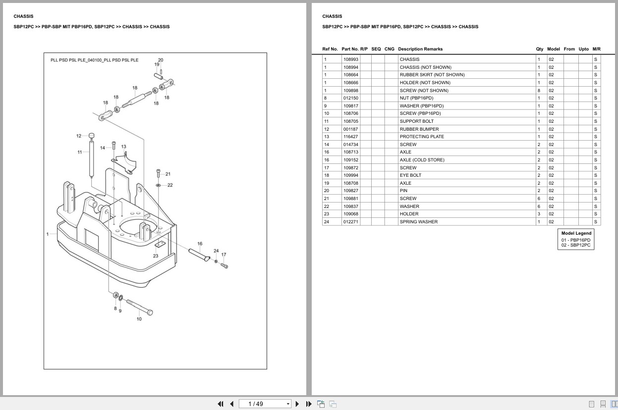 Mitsubishi Forklift PBP16PD Europe Parts Catalog (3)
