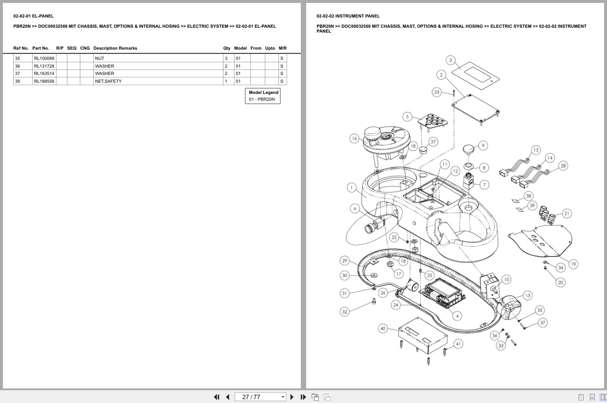 Mitsubishi Forklift PBR20N Europe Parts Catalog (2)