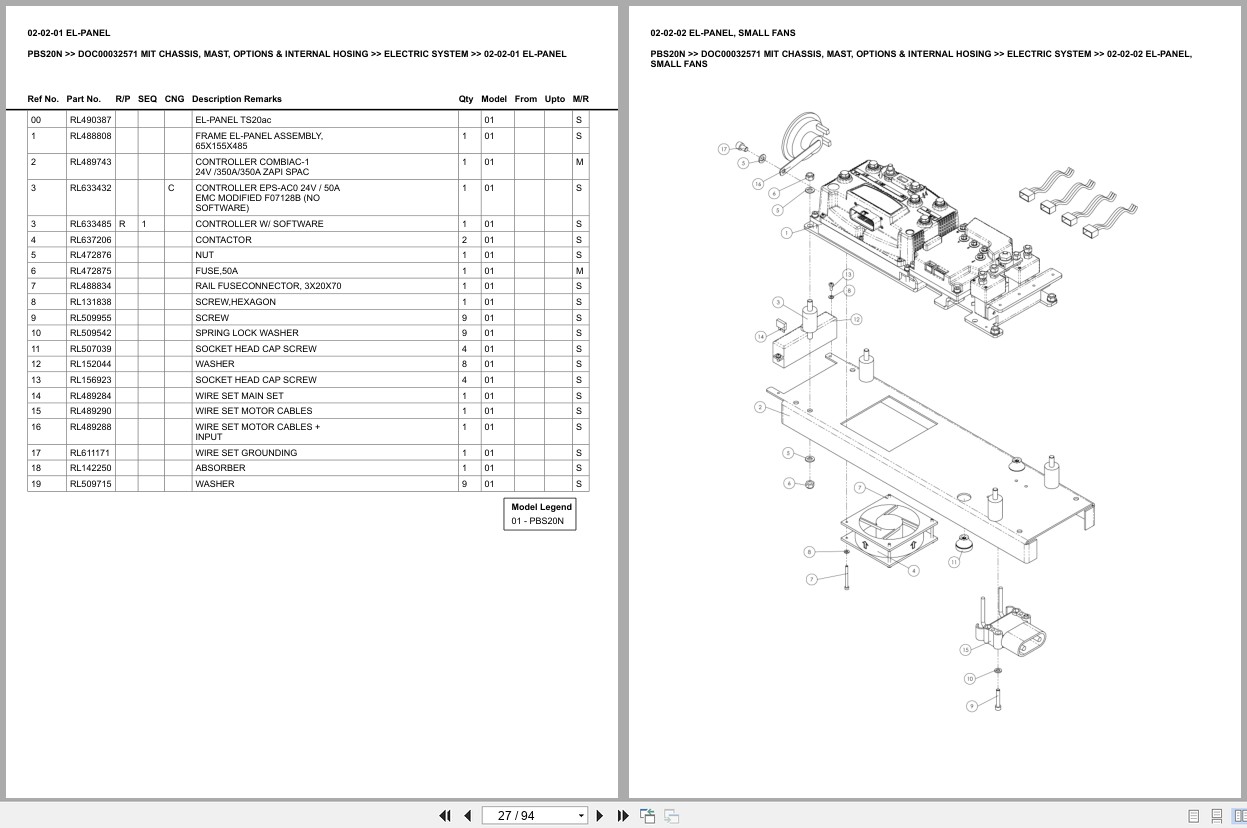 Mitsubishi Forklift PBS20N Europe Parts Catalog (2)