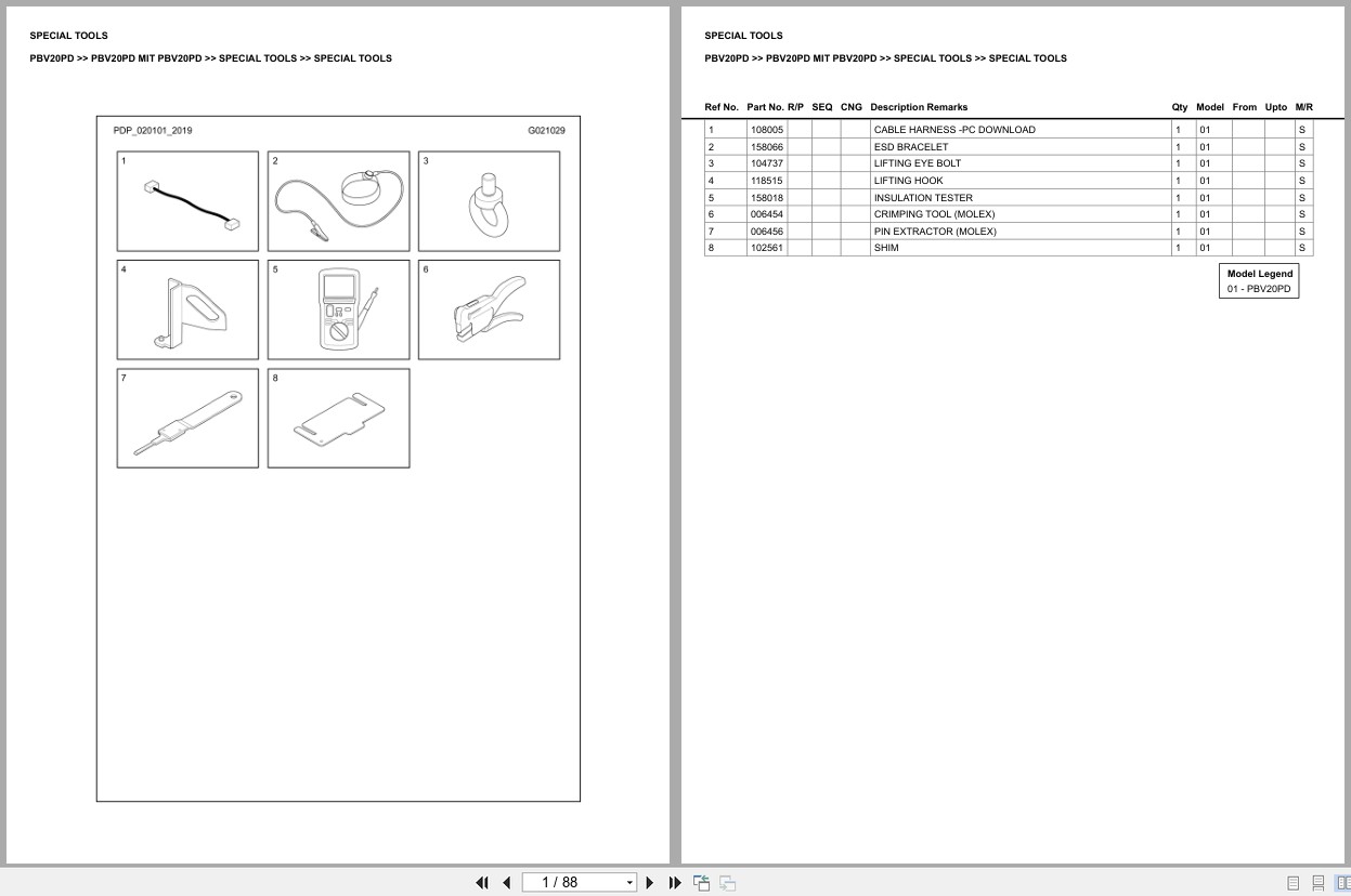 Mitsubishi Forklift PBV20PD Europe Parts Catalog (1)