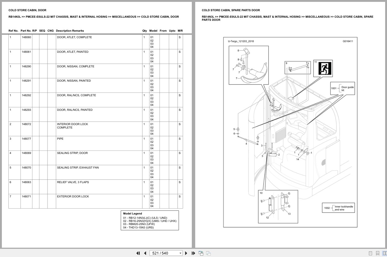 Mitsubishi Forklift RB14N3L Europe Parts Catalog (2)