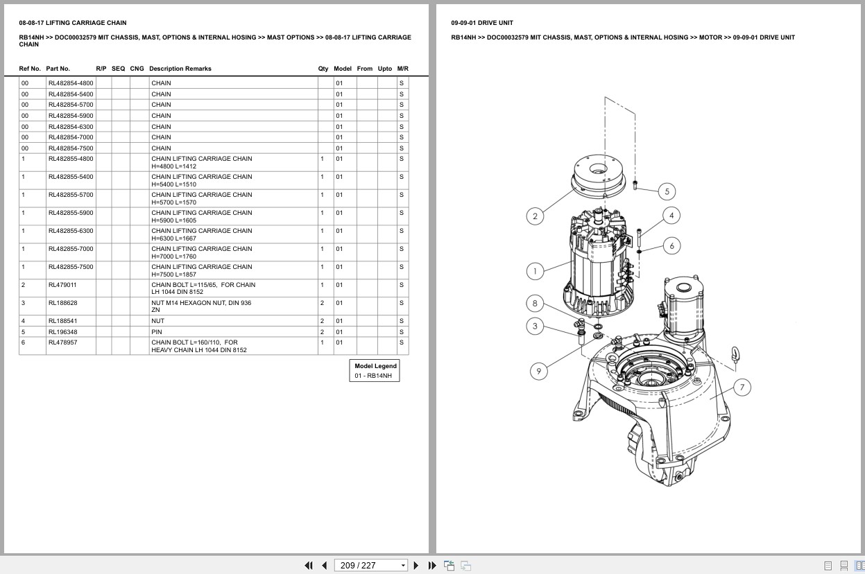 Mitsubishi Forklift RB14NH Europe Parts Catalog (2)