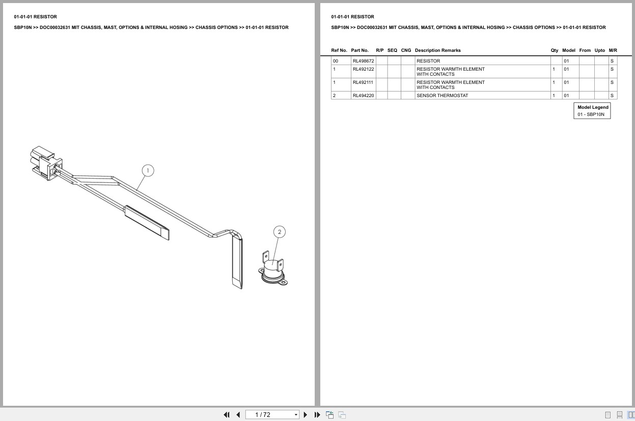 Mitsubishi Forklift SBP10N Europe Parts Catalog (1)