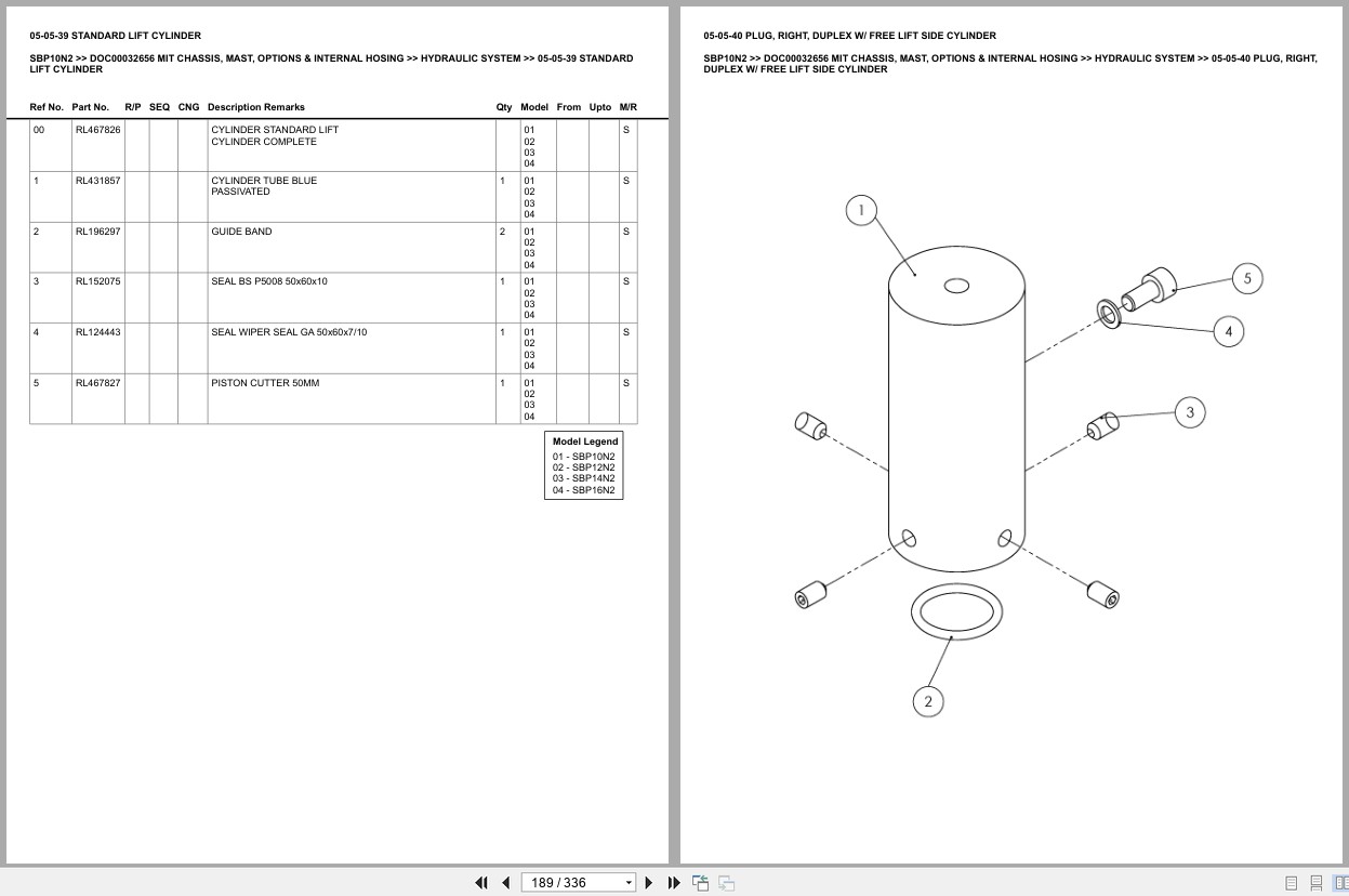 Mitsubishi Forklift SBP10N2 Europe Parts Catalog (1)