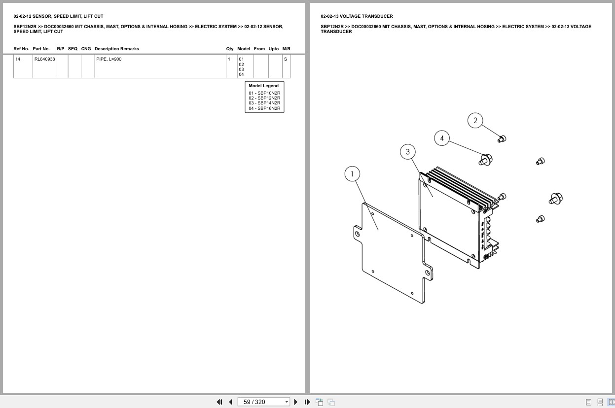 Mitsubishi Forklift SBP12N2R Europe Parts Catalog (2)