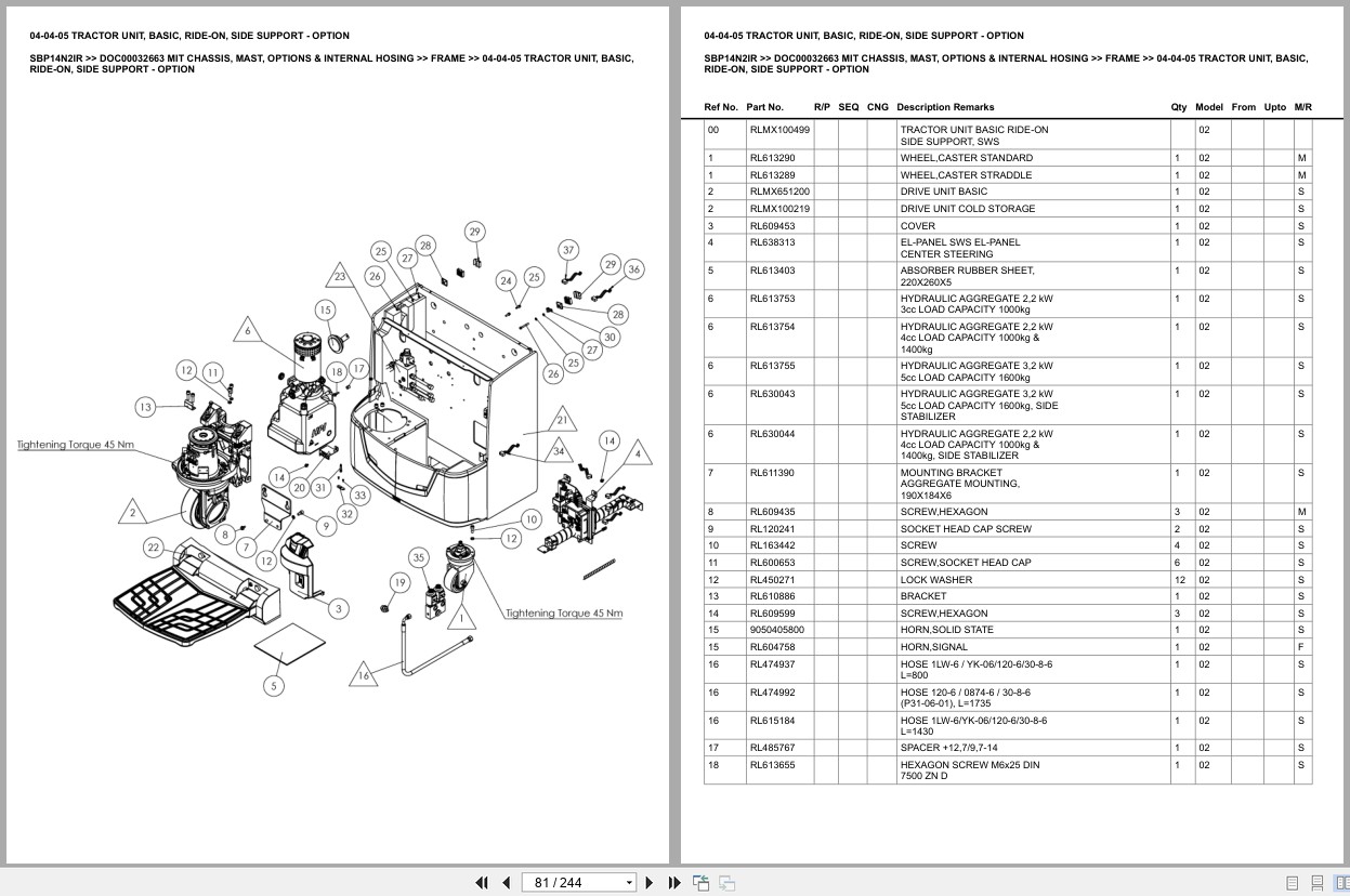 Mitsubishi Forklift SBP14N2IR Europe Parts Catalog (2)