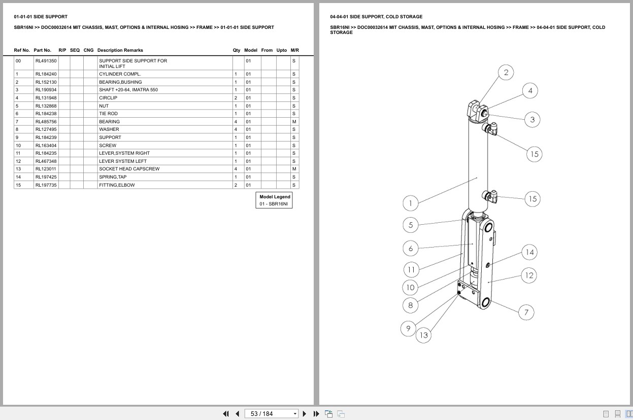 Mitsubishi Forklift SBR16NI Europe Parts Catalog (2)