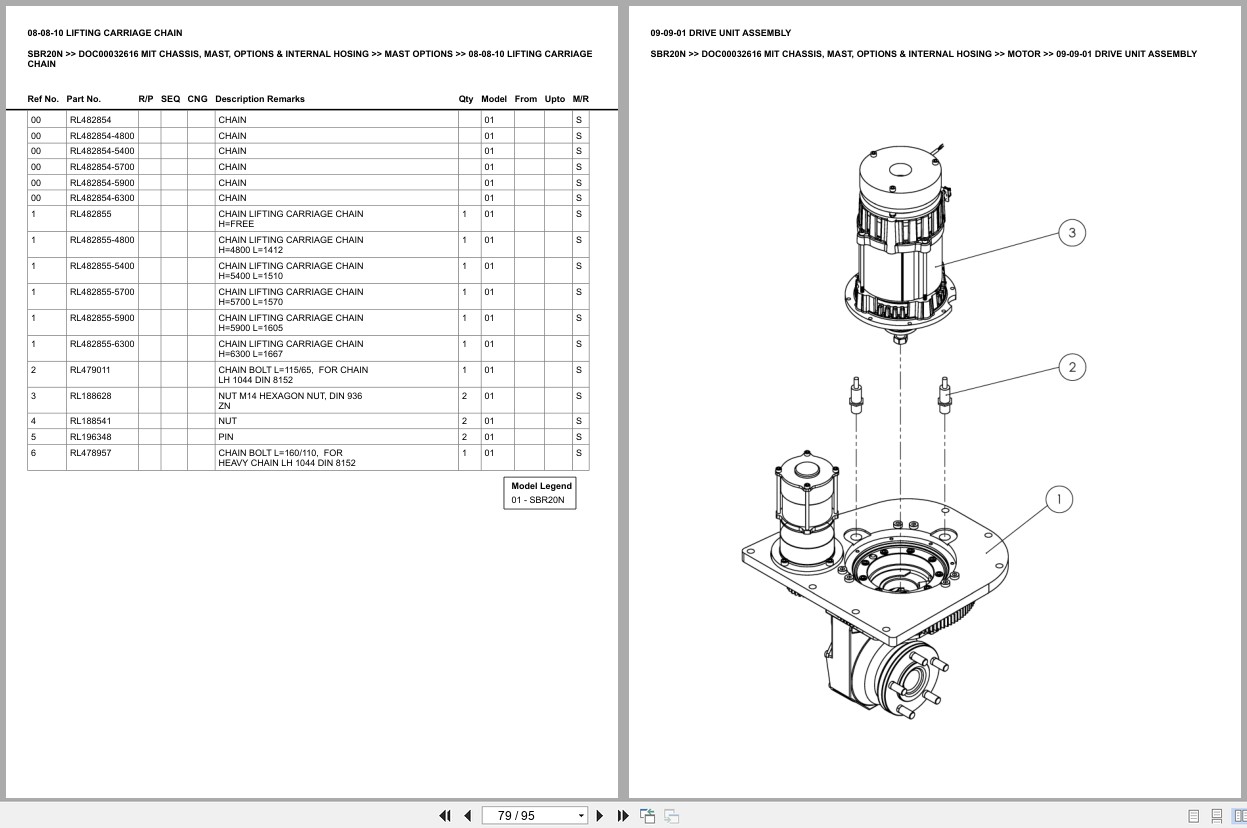 Mitsubishi Forklift SBR20N Europe Parts Catalog (1)