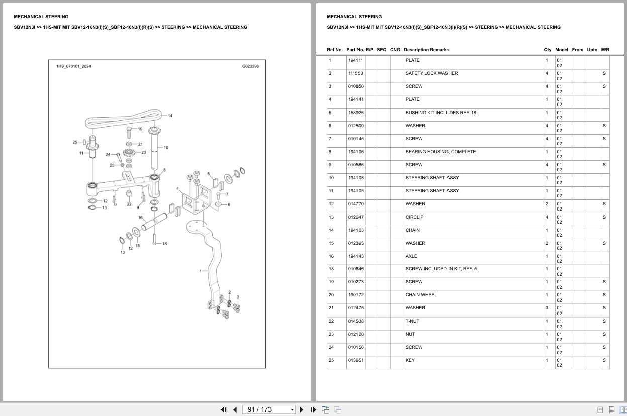 Mitsubishi Forklift SBV12N3I 1HS MIT Europe Parts Catalog (2)