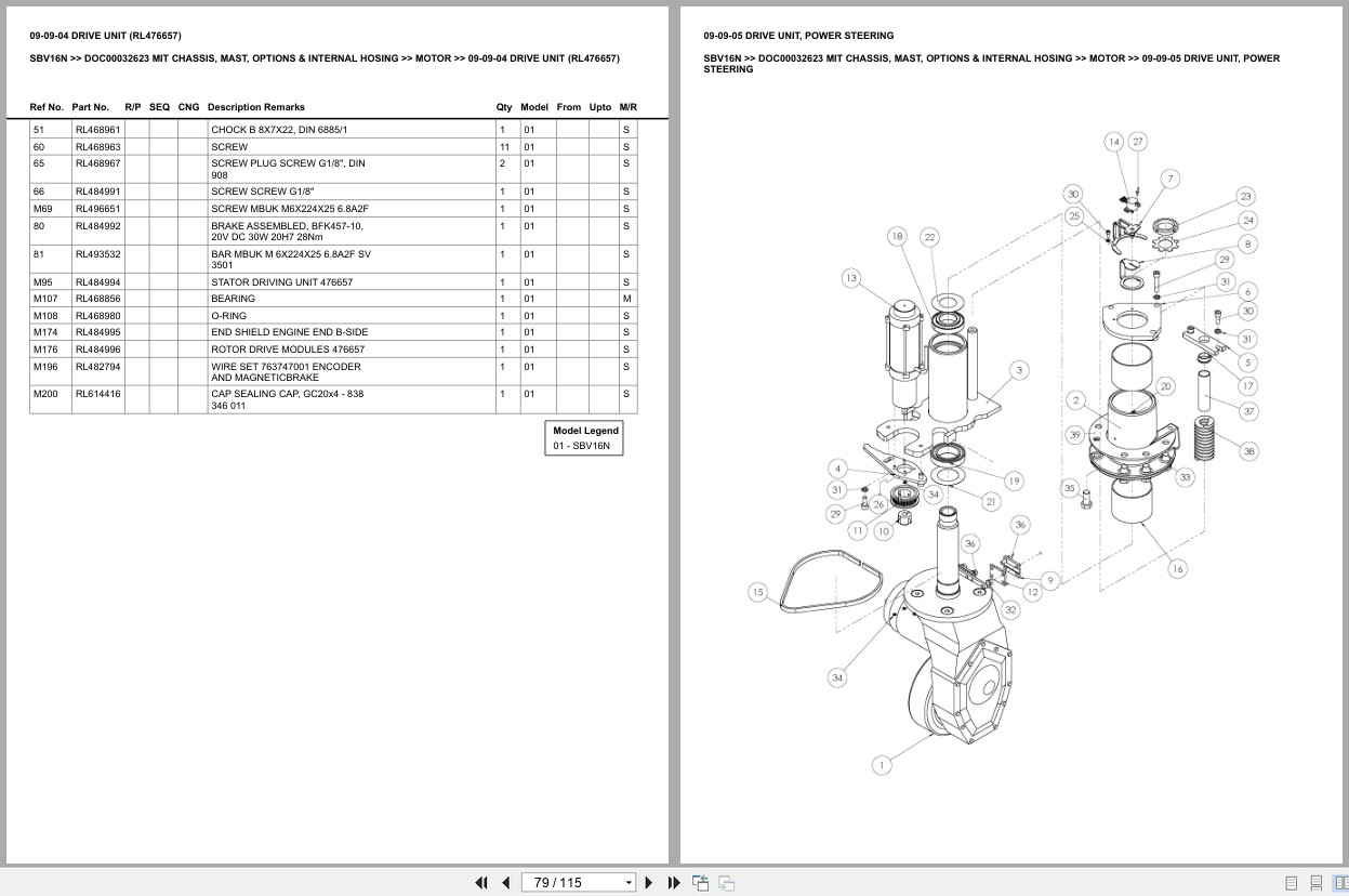 Mitsubishi Forklift SBV16N Europe Parts Catalog (1)