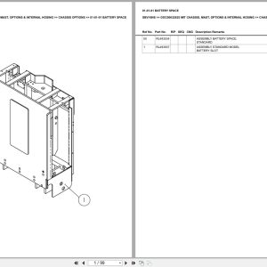 Mitsubishi Forklift SBV16NS Chassis Mast Options Internal Hosing Europe Parts Catalog DOC00032625 (1)