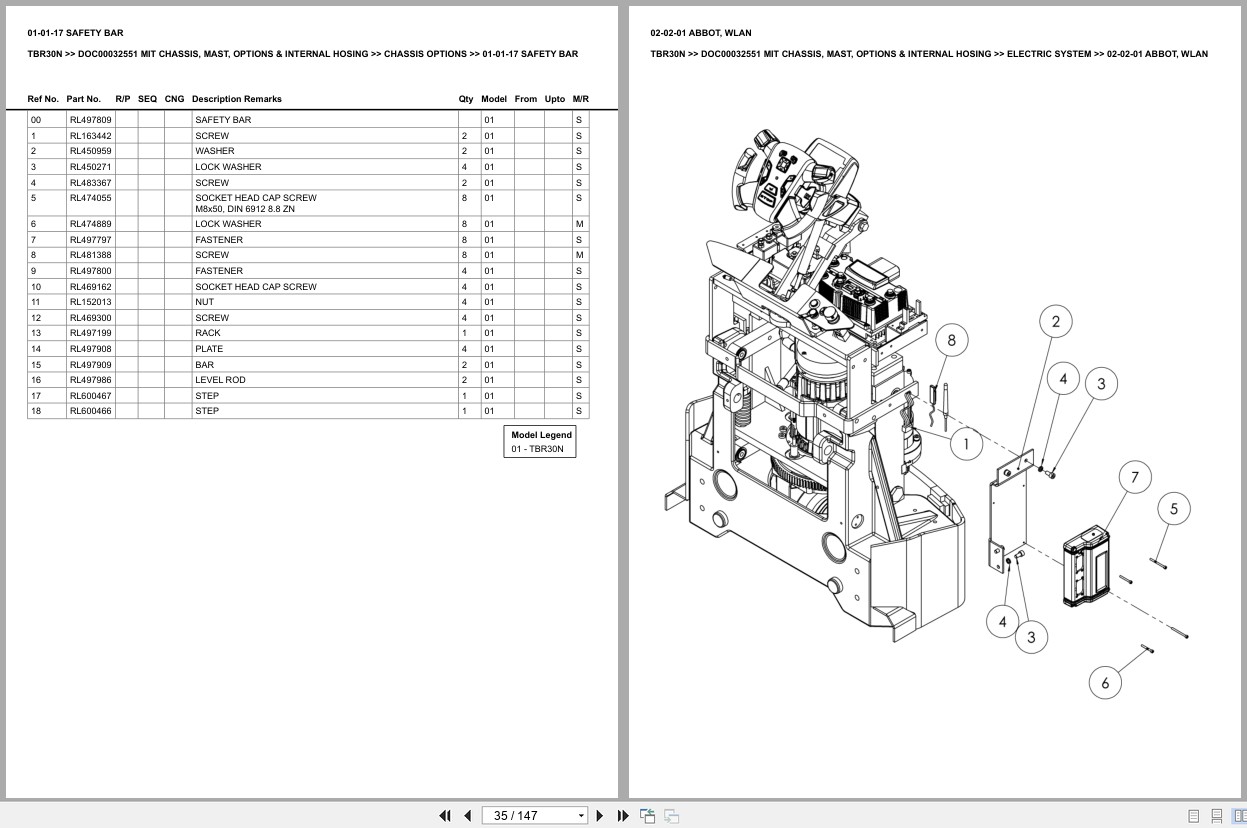 Mitsubishi Forklift TBR30N Europe Parts Catalog (2)