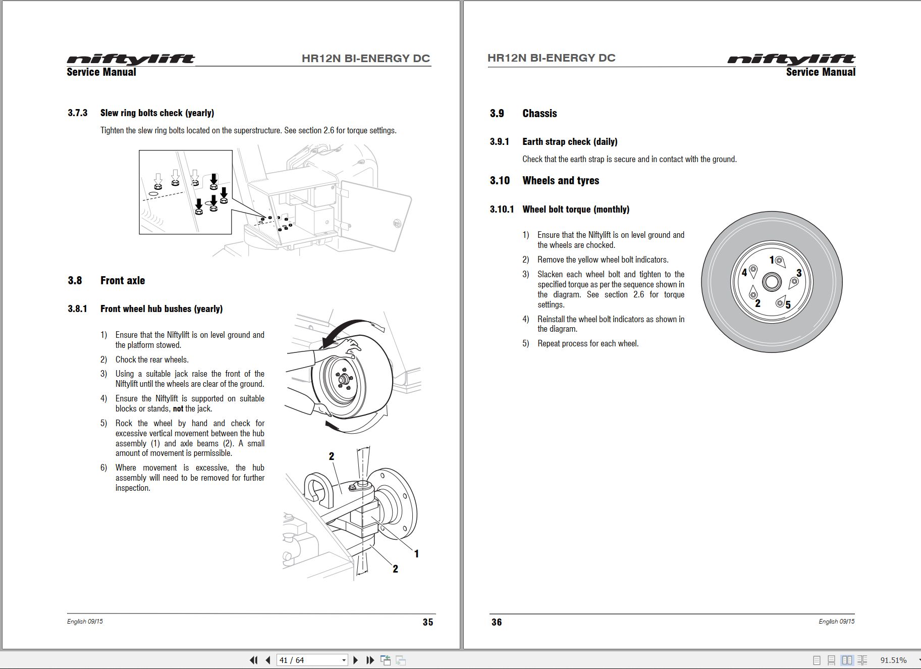 NIFTYLIFT Articulating Boom Lifts HR12N 38351 Operating Service Parts Manual And Diagram 2018 (2)