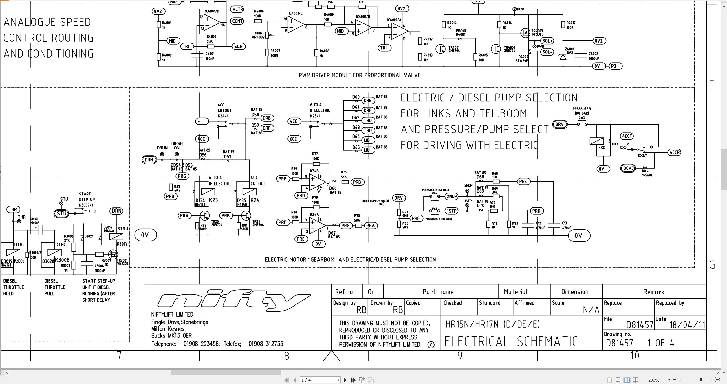 NIFTYLIFT Articulating Boom Lifts HR15N 27277 Operating Parts Manual And Diagram 2013 (3)