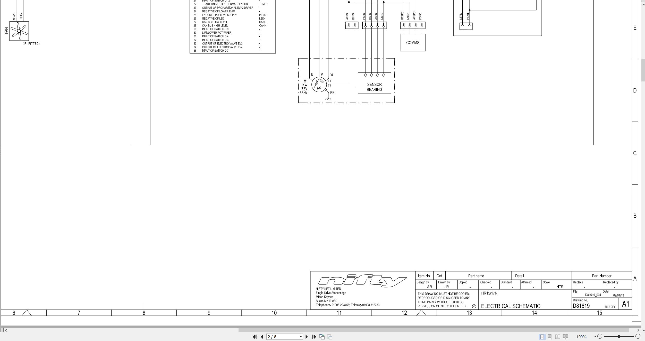 NIFTYLIFT Articulating Boom Lifts HR15N 32826 Operating Service Parts Manual And Diagram 2016 (3)
