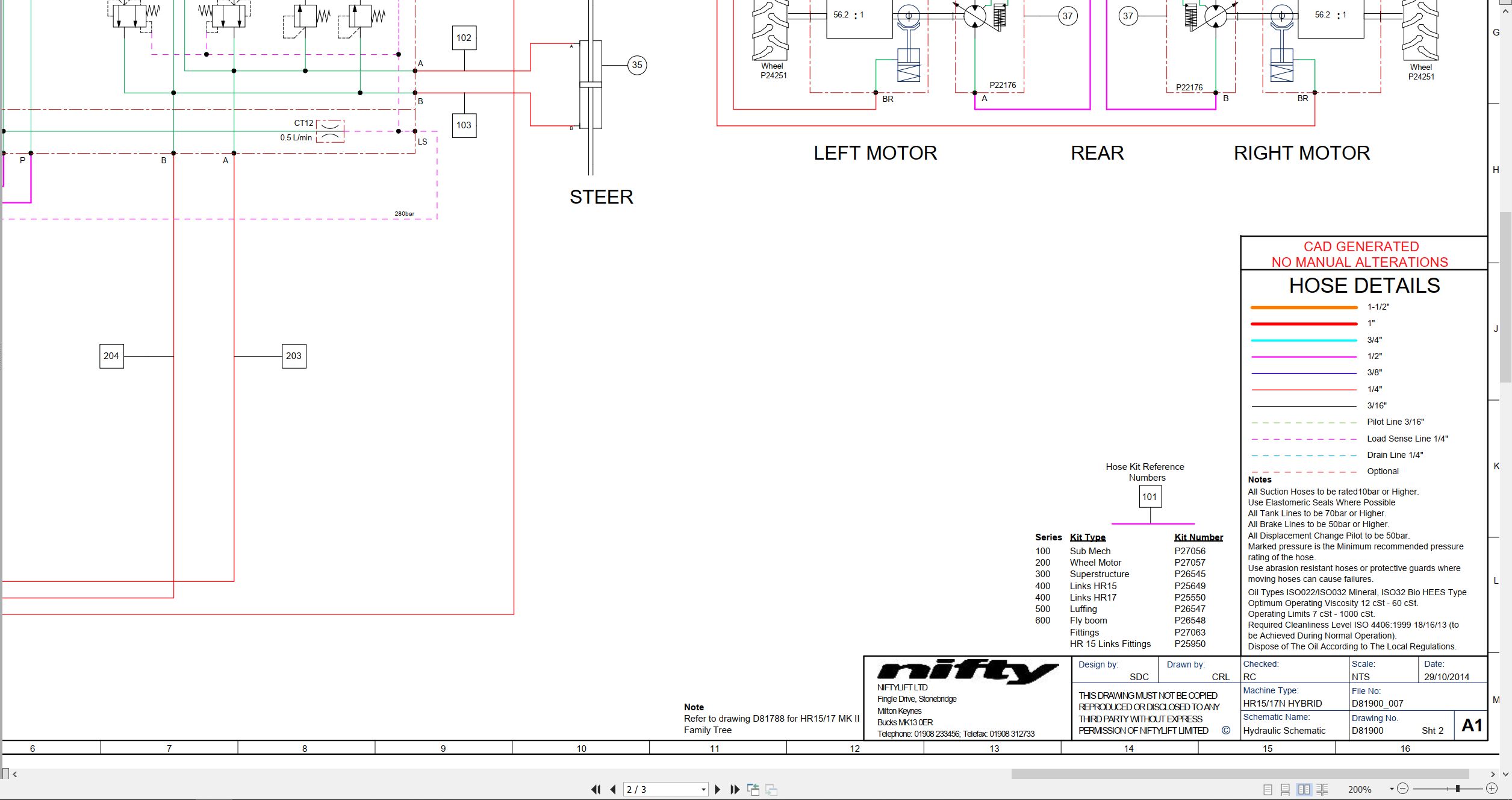 NIFTYLIFT Articulating Boom Lifts HR15N 32826 Operating Service Parts Manual And Diagram 2016 (4)