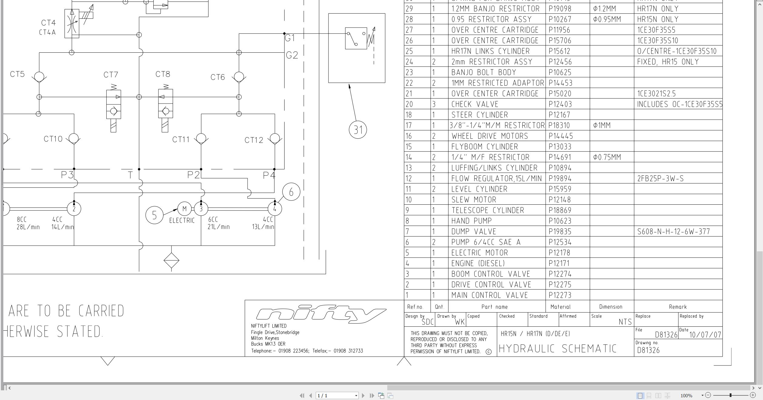 NIFTYLIFT Articulating Boom Lifts HR17N 22235 Operating Parts Manual And Diagram 2011 EN DE (4)