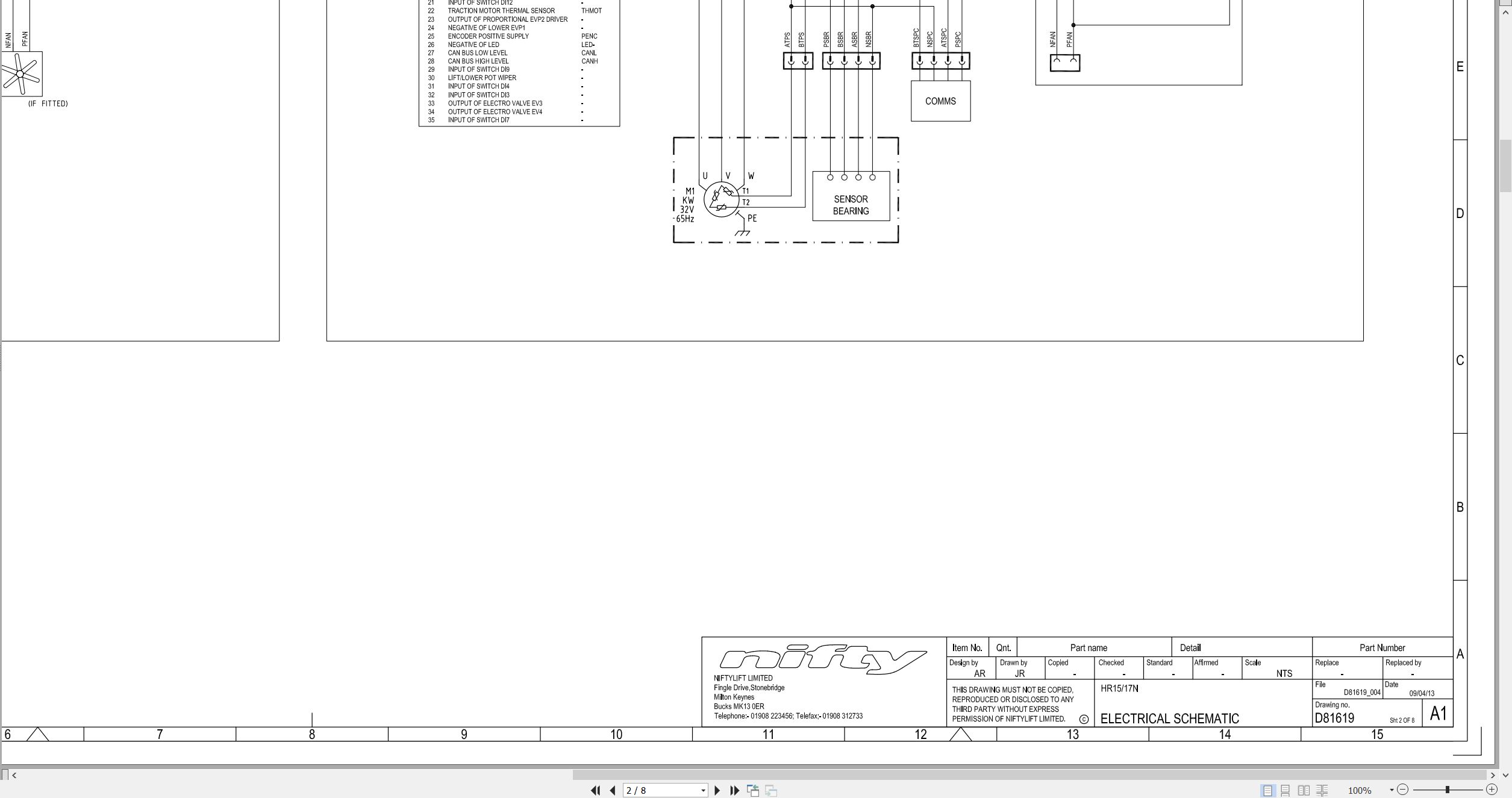 NIFTYLIFT Articulating Boom Lifts HR17N 32828 Operating Service Parts Manual And Diagram 2016 (3)