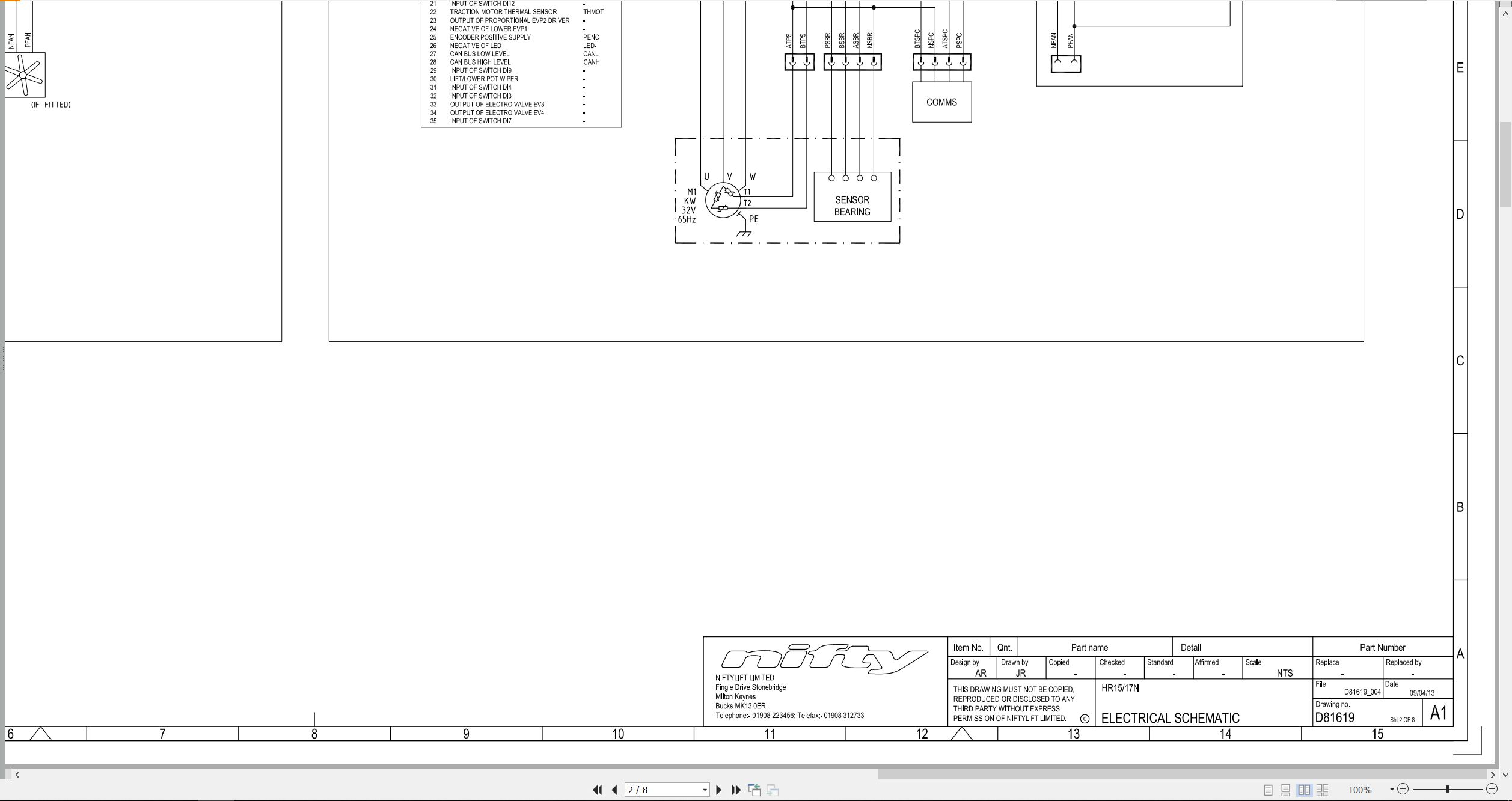 NIFTYLIFT Articulating Boom Lifts HR17N 40300 Operating Service Parts Manual And Diagram 2018 EN HU (3)