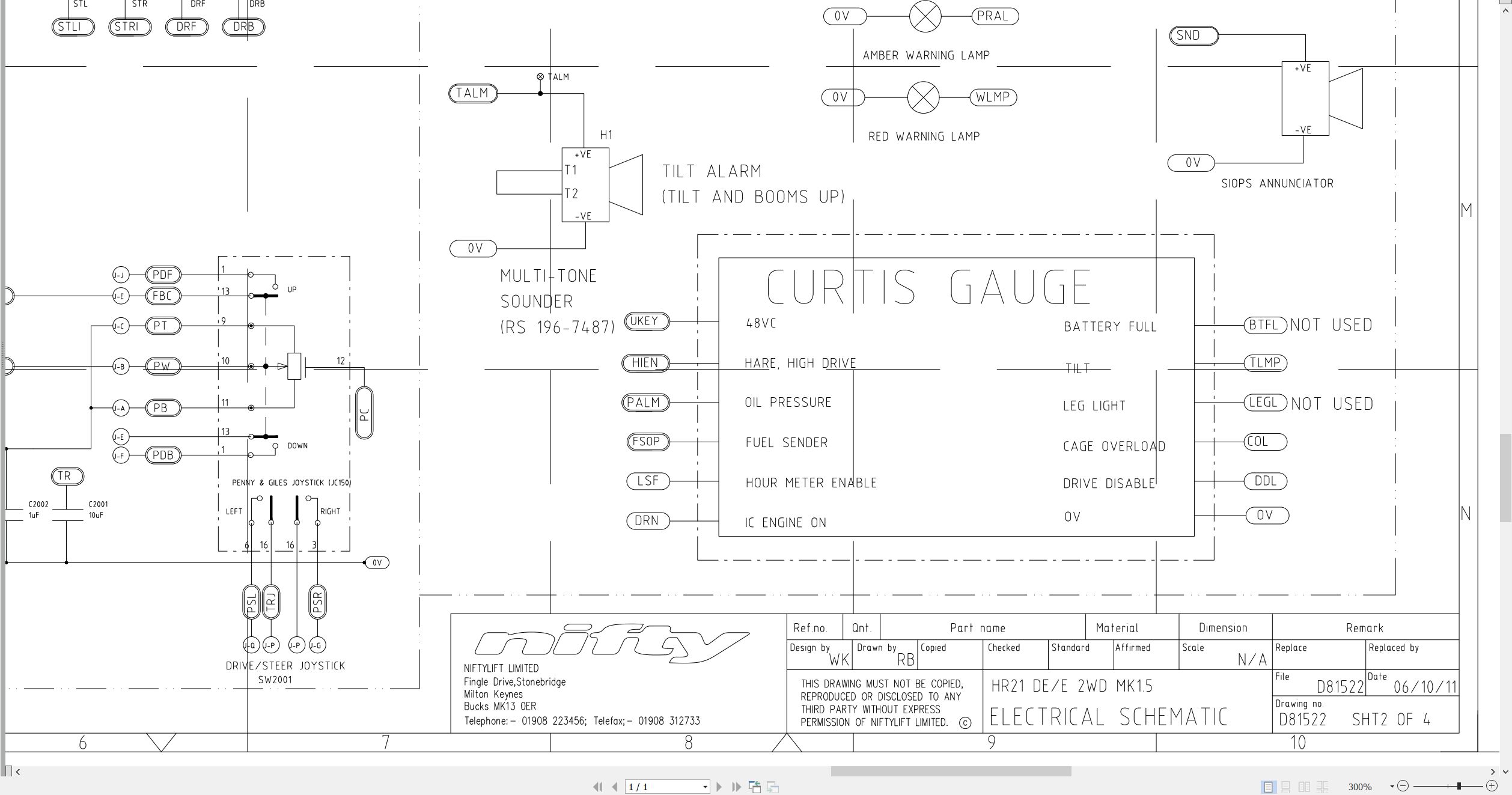 NIFTYLIFT Articulating Boom Lifts HR21 25809 Operating Parts Manual And Diagram 2013 EN DE (3)