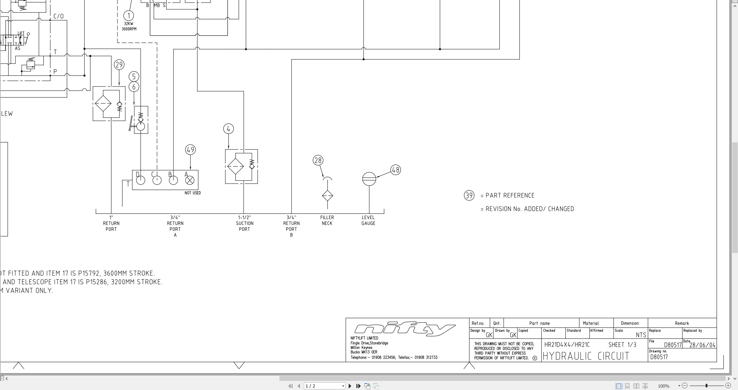 NIFTYLIFT Articulating Boom Lifts HR21 26424 Operating Parts Manual And Diagram 2013 (4)