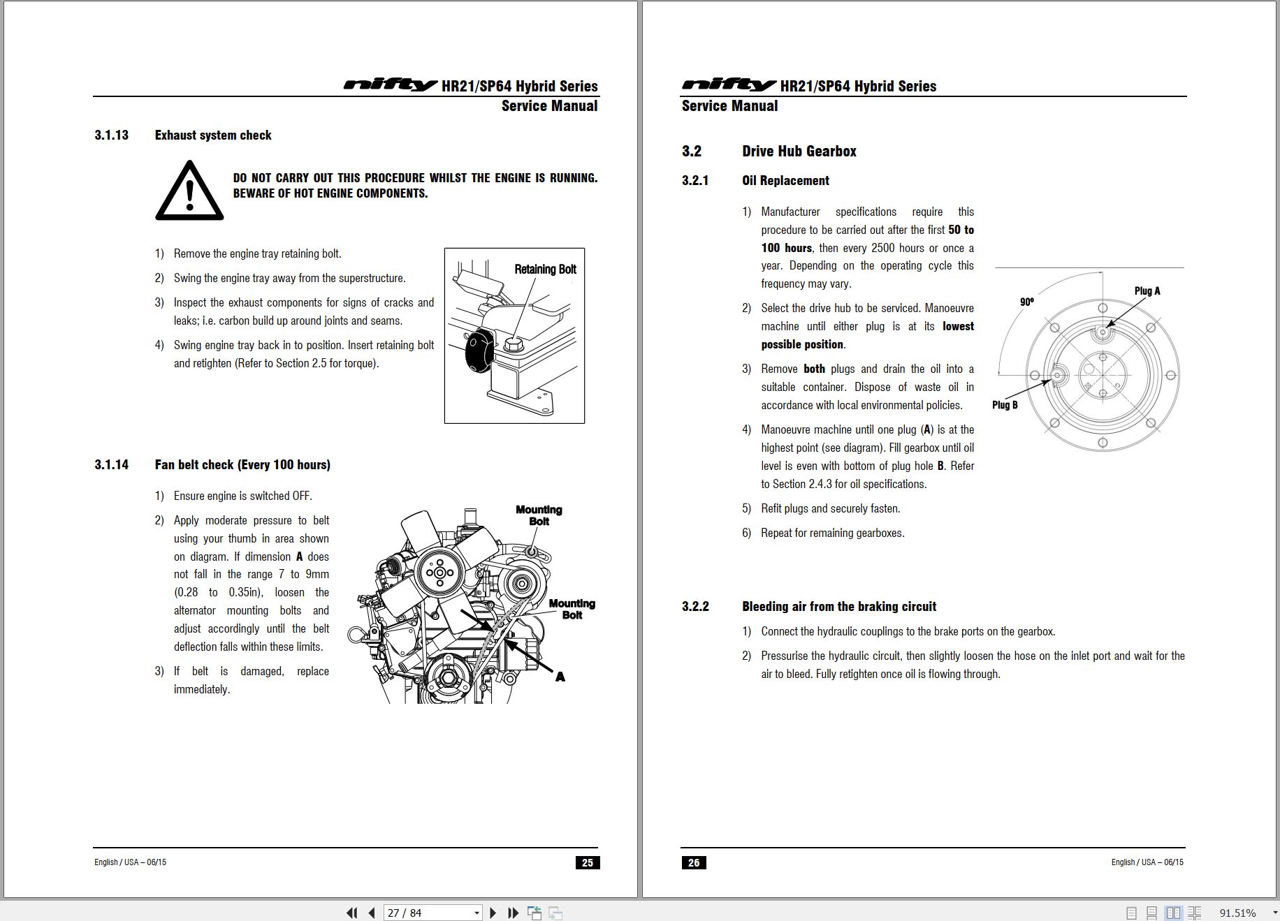 NIFTYLIFT Articulating Boom Lifts HR21 32830 Operating Service Parts Manual And Diagram 2016 (2)