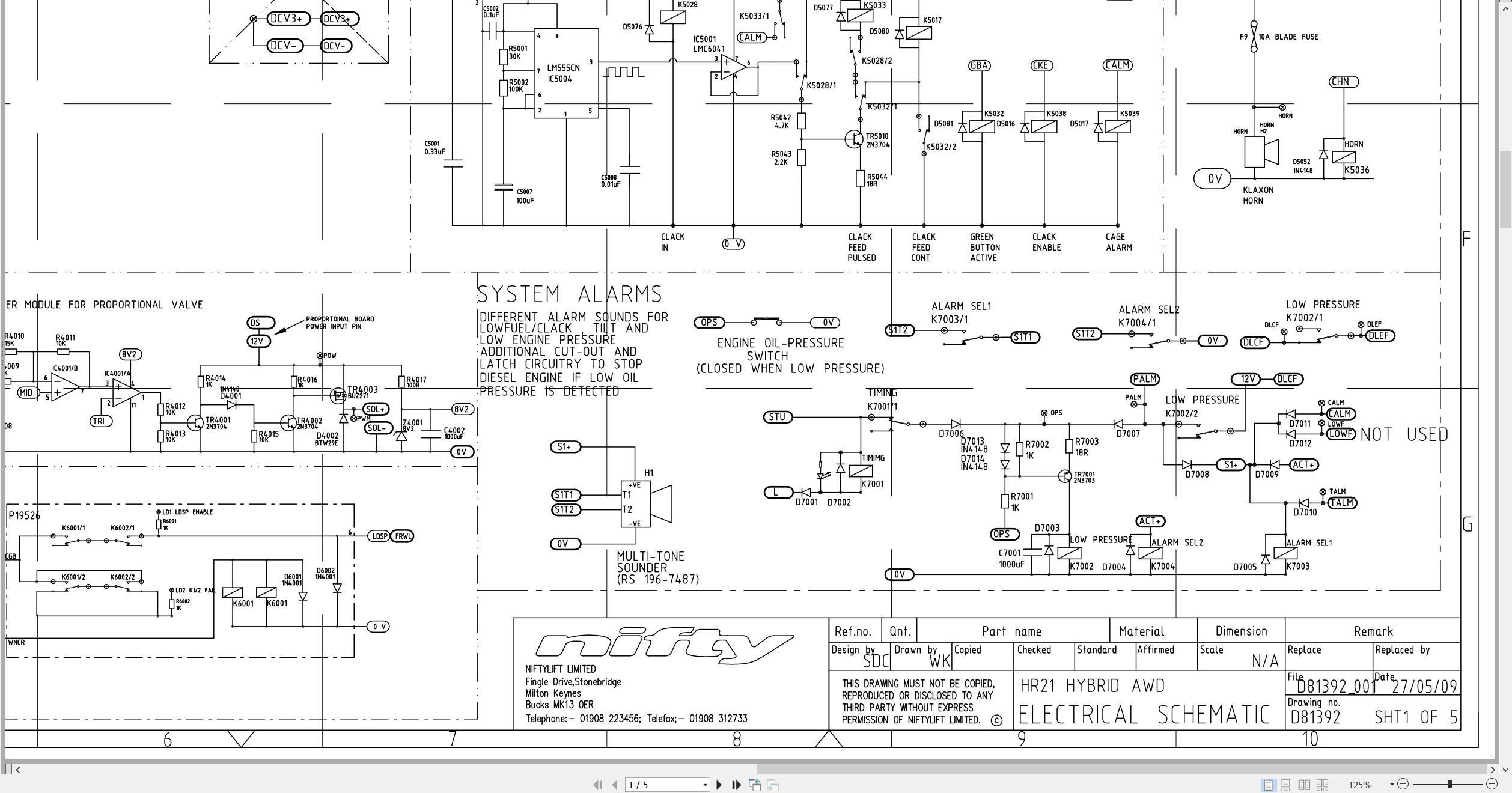 NIFTYLIFT Articulating Boom Lifts HR21 32831 Operating Service Parts Manual And Diagram 2016 (3)