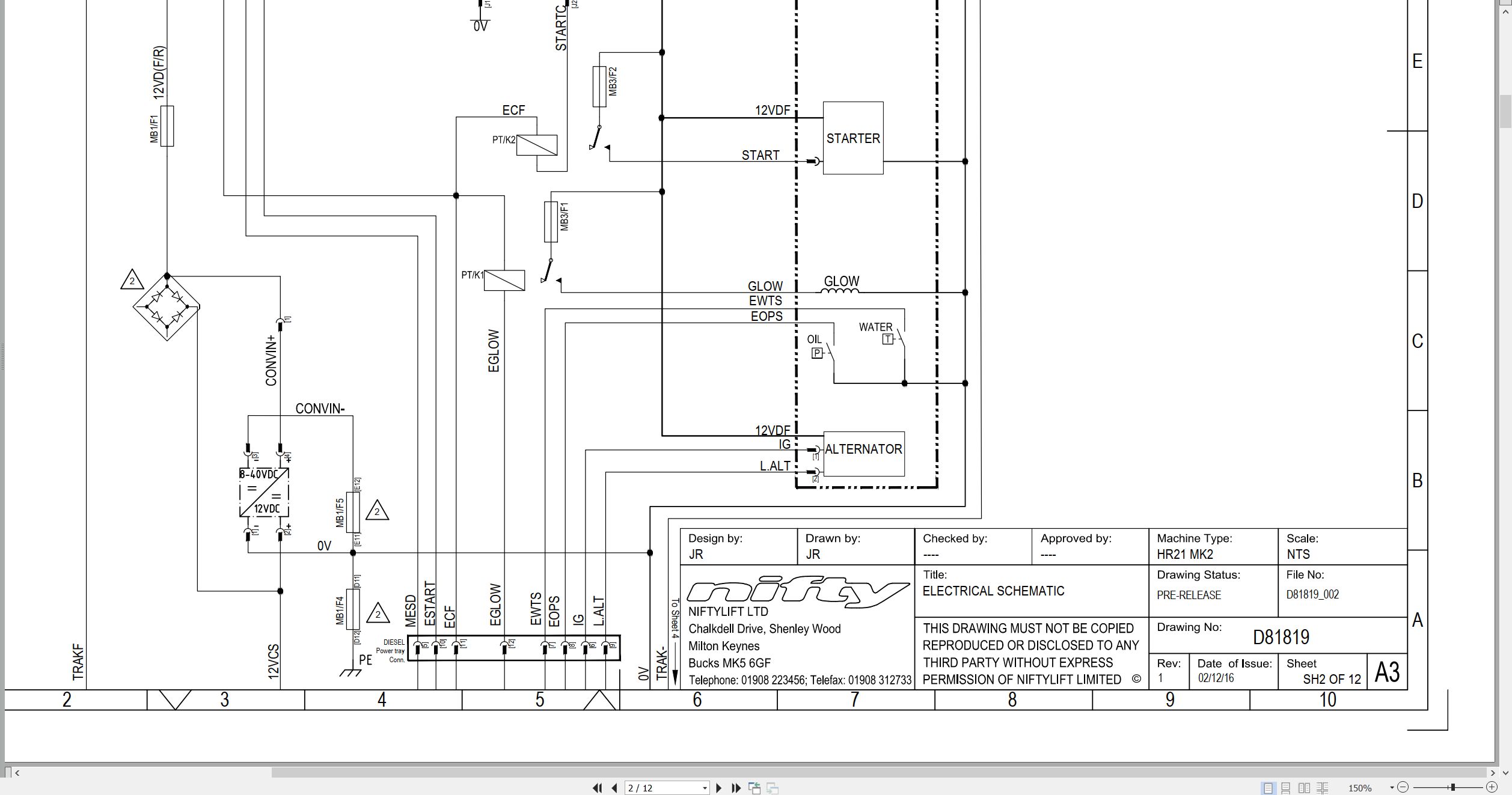 NIFTYLIFT Articulating Boom Lifts HR21 MK2 37879 Operating Service Parts Manual And Diagram 2018 EN DE (3)
