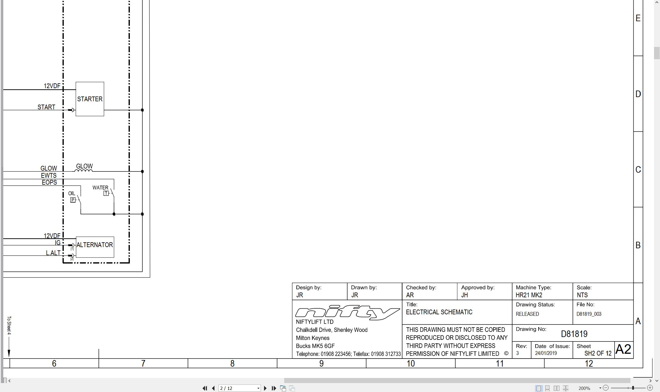 NIFTYLIFT Articulating Boom Lifts HR21 MK2 45420 Operating Service Parts Manual And Diagram 2019 EN DE (3)