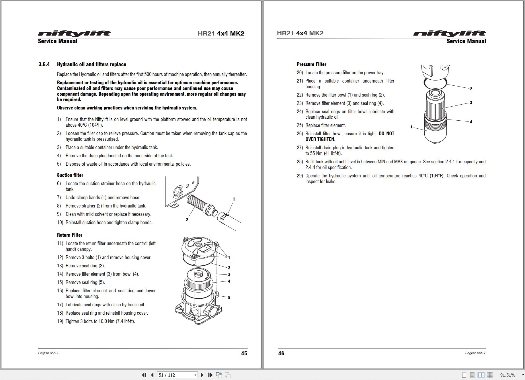NIFTYLIFT Articulating Boom Lifts HR21 MK2 49083 Operating Service Parts Manual And Diagram 2021 (2)