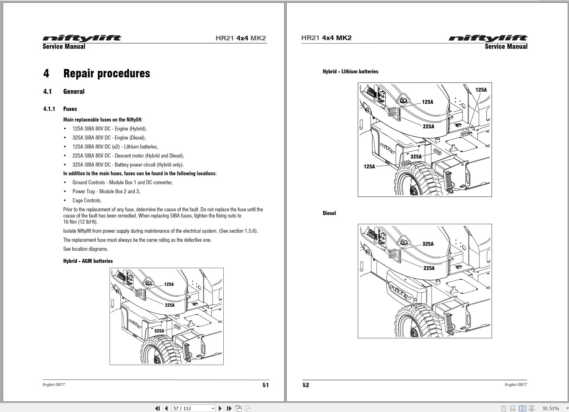 NIFTYLIFT Articulating Boom Lifts HR21 MK2 49084 Operating Parts Manual And Diagram 2021 (2)