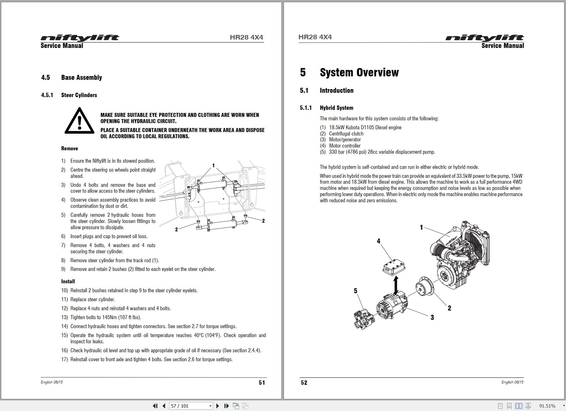 NIFTYLIFT Articulating Boom Lifts HR28 32822 Operating Parts Manual And Diagram 2016 (2)