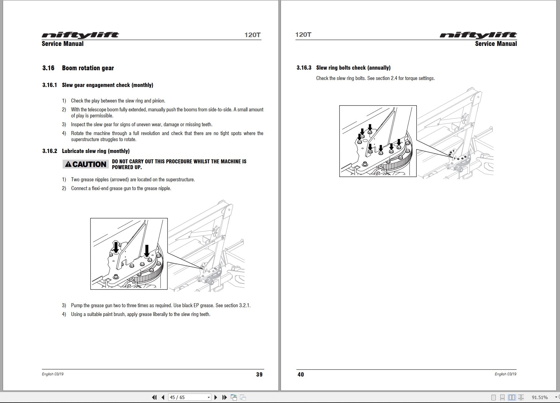 NIFTYLIFT Articulating Boom Lifts N120T 43985 Operating Parts Manual And Diagram 2020 (2)
