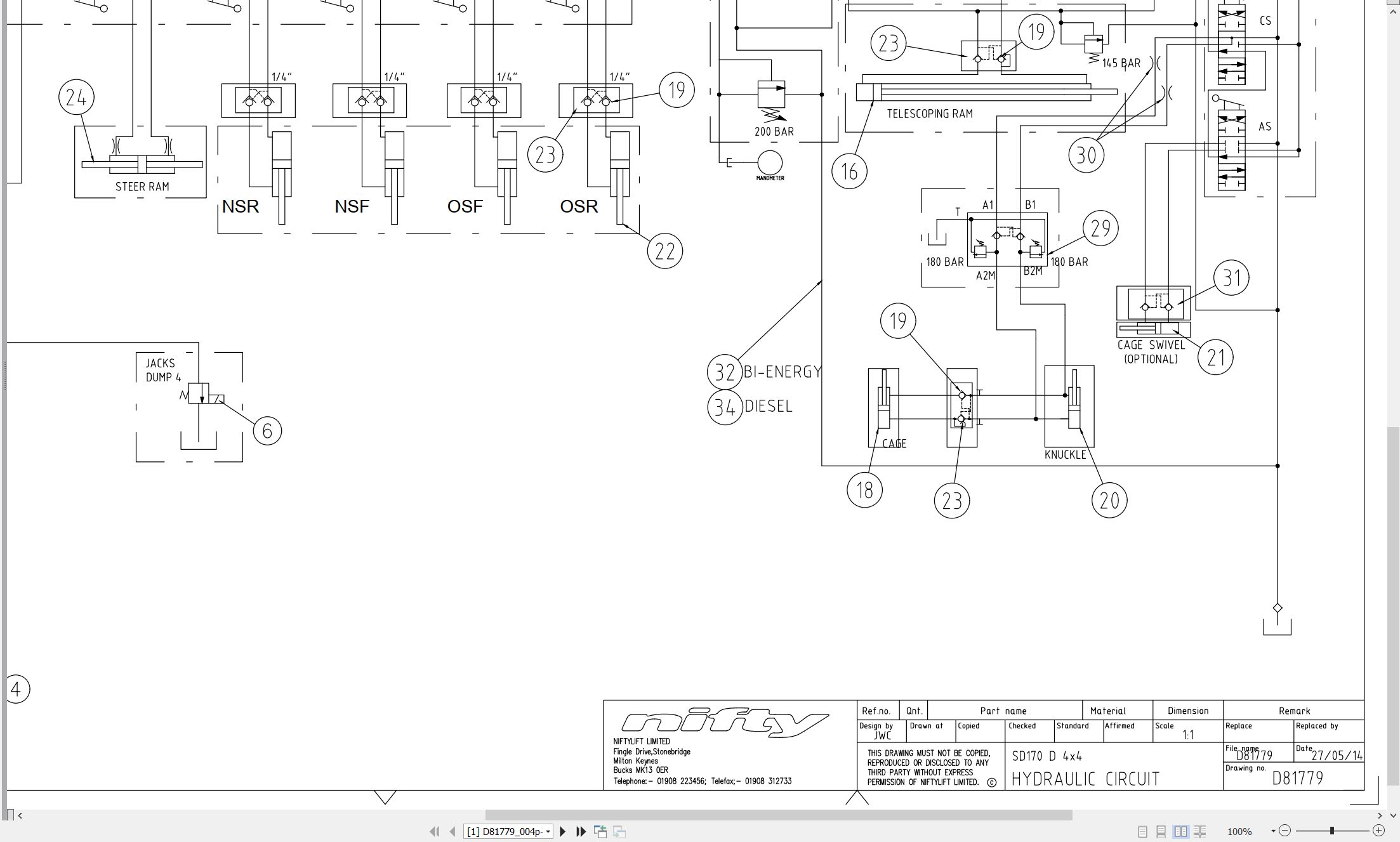 NIFTYLIFT Articulating Boom Lifts SD50 40258 Operating Service Parts Manual And Diagram 2019 (4)