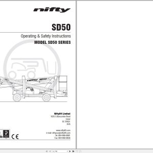 NIFTYLIFT Articulating Boom Lifts SD50 51656 Operating Parts Manual And Diagram 2023 (1)