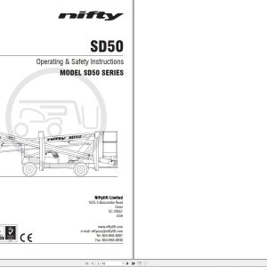 NIFTYLIFT Articulating Boom Lifts SD50 53008 Operating Parts Manual And Diagram 2025 (1)