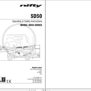NIFTYLIFT Articulating Boom Lifts SD50 55134 Operating Parts Manual And Diagram 2023 (1)