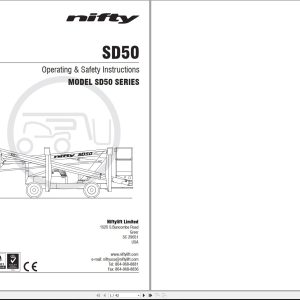NIFTYLIFT Articulating Boom Lifts SD50 58387 Operating Parts Manual And Diagram 2025 (1)