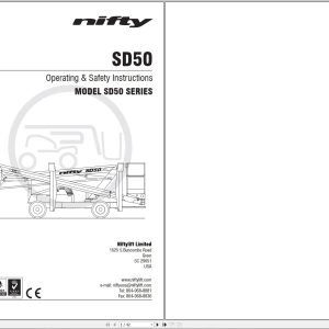 NIFTYLIFT Articulating Boom Lifts SD50 58778 Operating Parts Manual And Diagram 2025 (1)