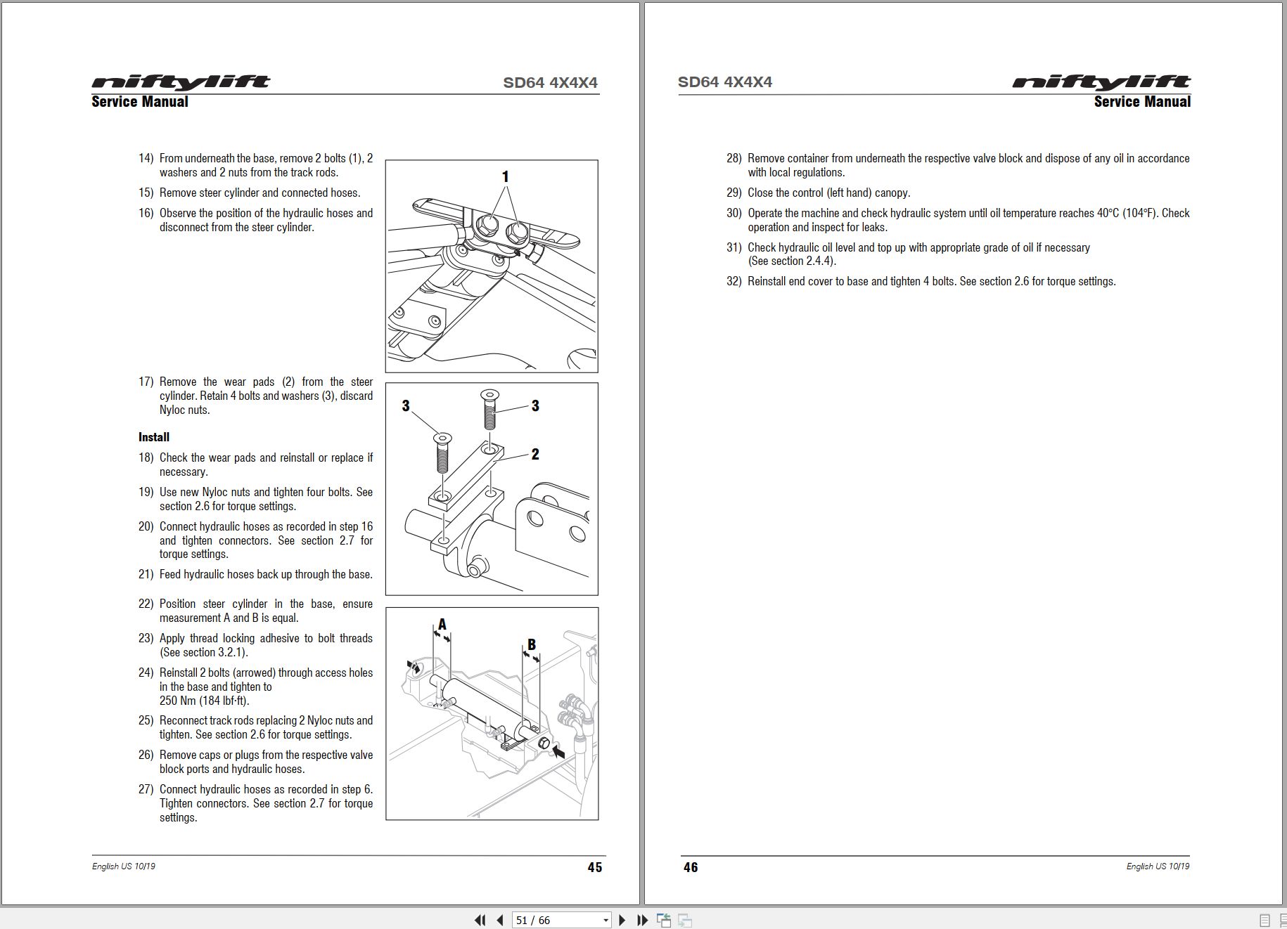 NIFTYLIFT Articulating Boom Lifts SD64 42440 Operating Service Parts Manual And Diagram 2021 (2)