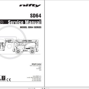 NIFTYLIFT Articulating Boom Lifts SD64 47665 Operating Service Parts Manual And Diagram 2021 (1)