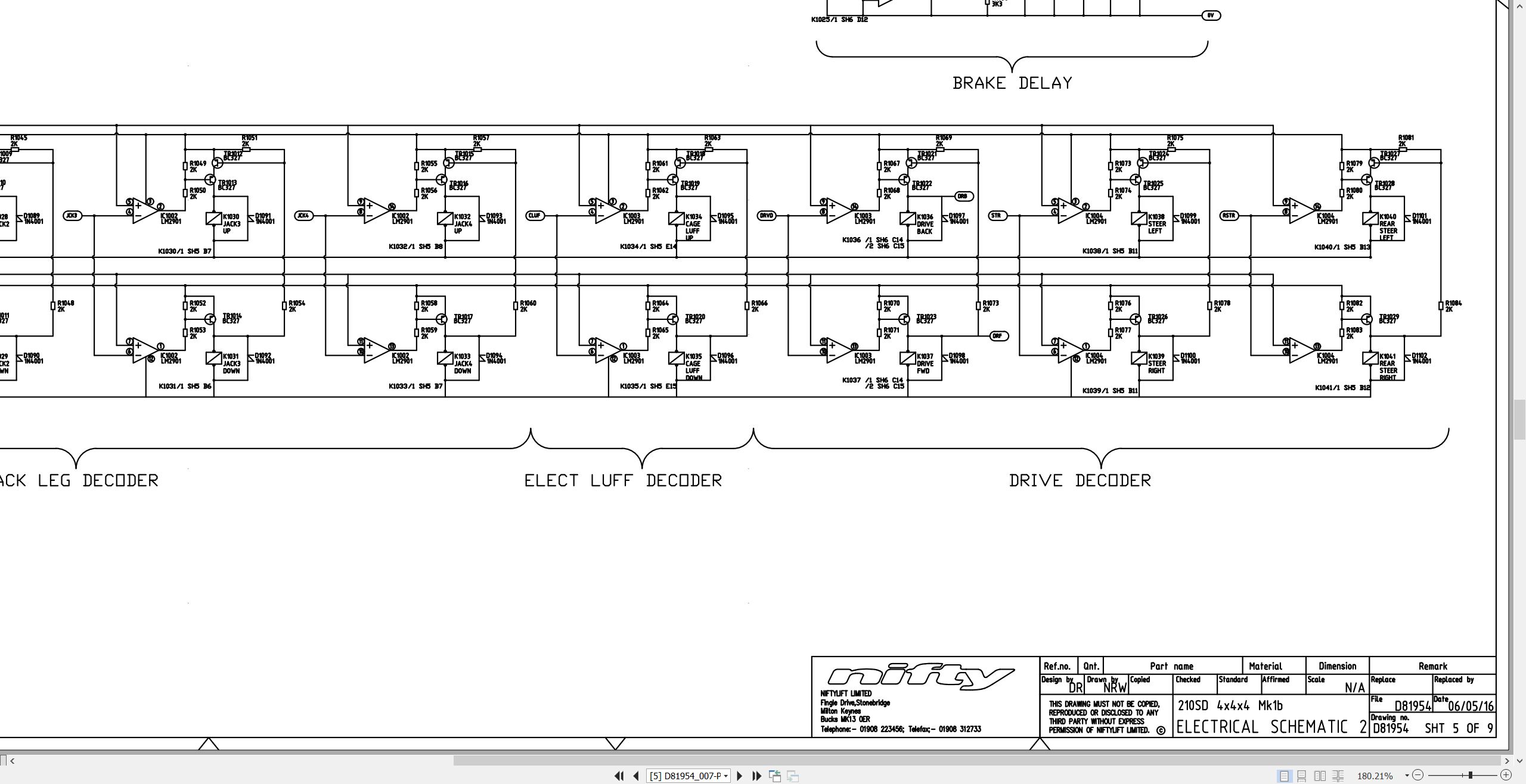 NIFTYLIFT Articulating Boom Lifts SD64 48461 Operating Service Parts Manual And Diagram 2021 (3)