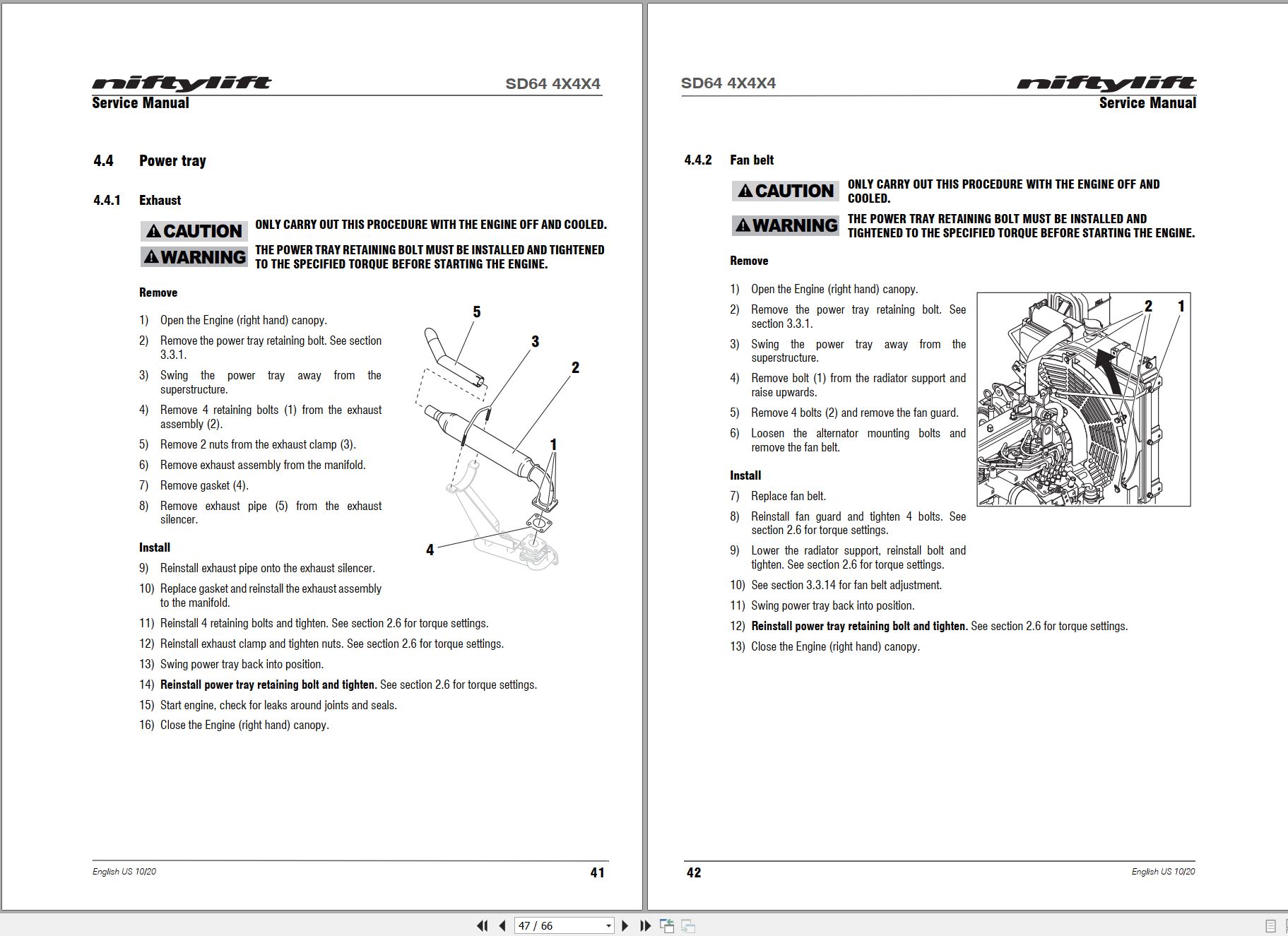 NIFTYLIFT Articulating Boom Lifts SD64 49473 Operating Service Parts Manual And Diagram 2021 (2)