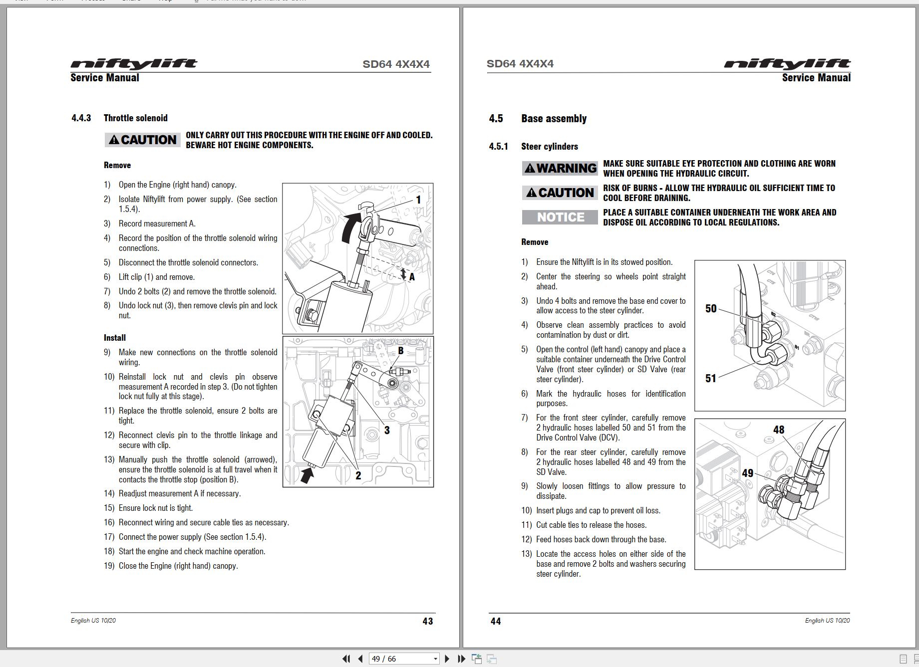 NIFTYLIFT Articulating Boom Lifts SD64 49486 Operating Service Parts Manual And Diagram 2022 (2)